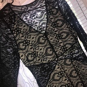 Sexy black lace dress